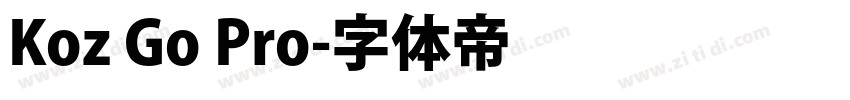 Koz Go Pro字体转换